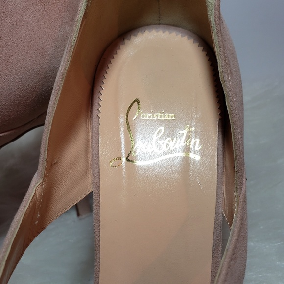 Christian Louboutin Drapanova nude suede pumps - Picture 4 of 7